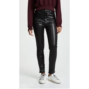 Agolde Roxanne Leatherette High Rise Skinny Jeans